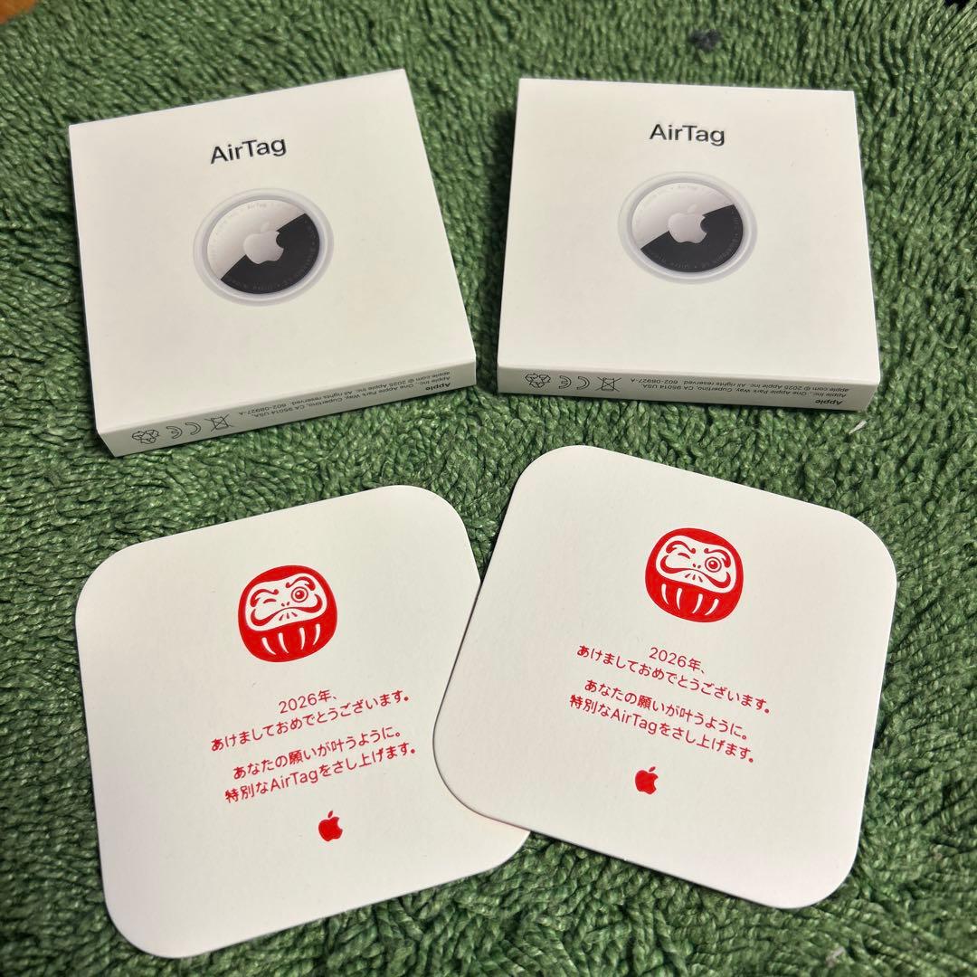 Apple AirTag 2個セット だるま 2026年