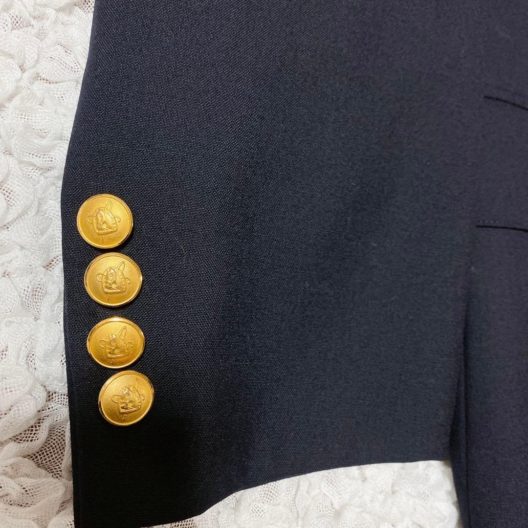 CHAPS ラルフローレン.*ダブル 紺ブレ 金ボタン ラムウール混
