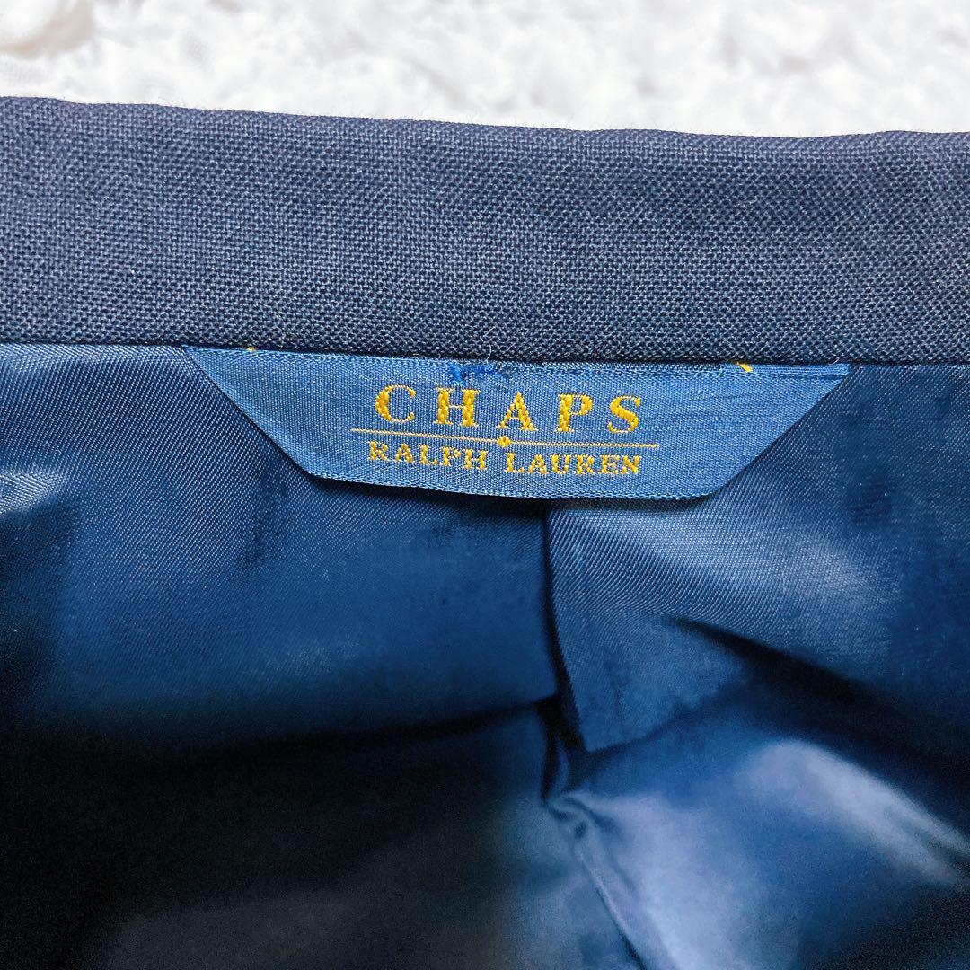 CHAPS ラルフローレン.*ダブル 紺ブレ 金ボタン ラムウール混