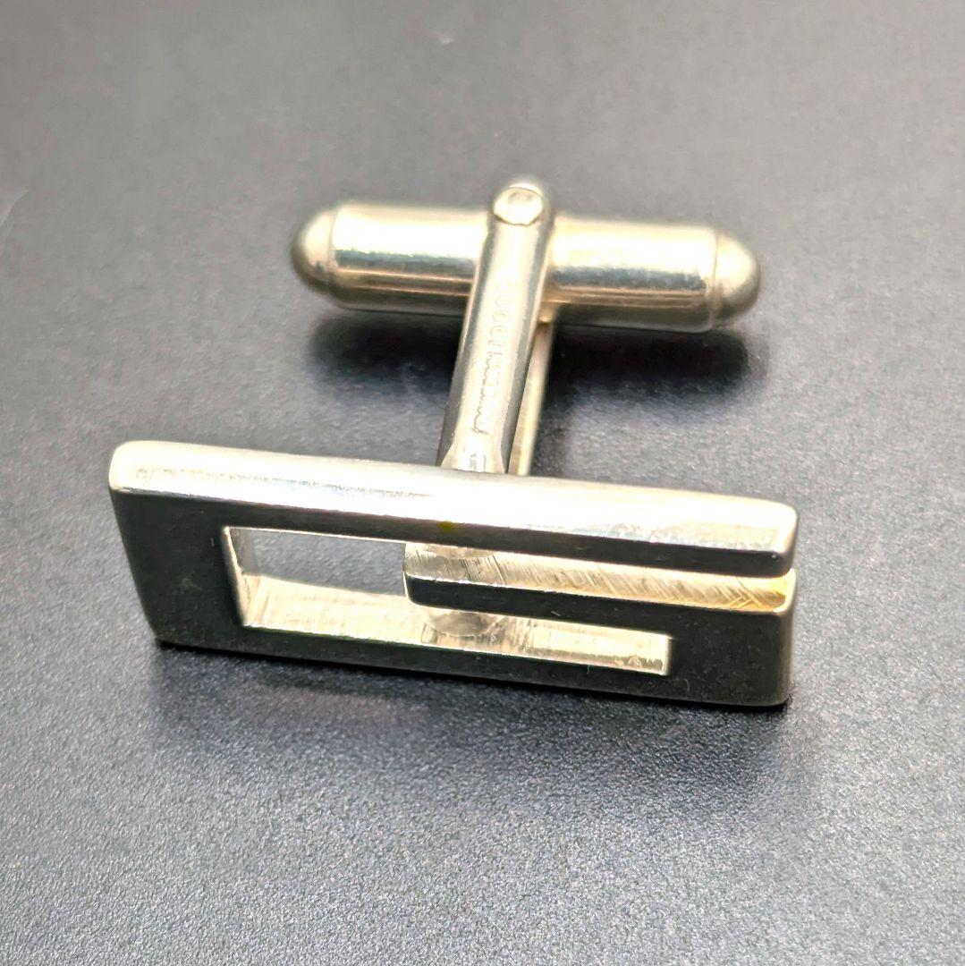 グッチ GUCCI カフス シルバー カフリンクス Gロゴ SV925