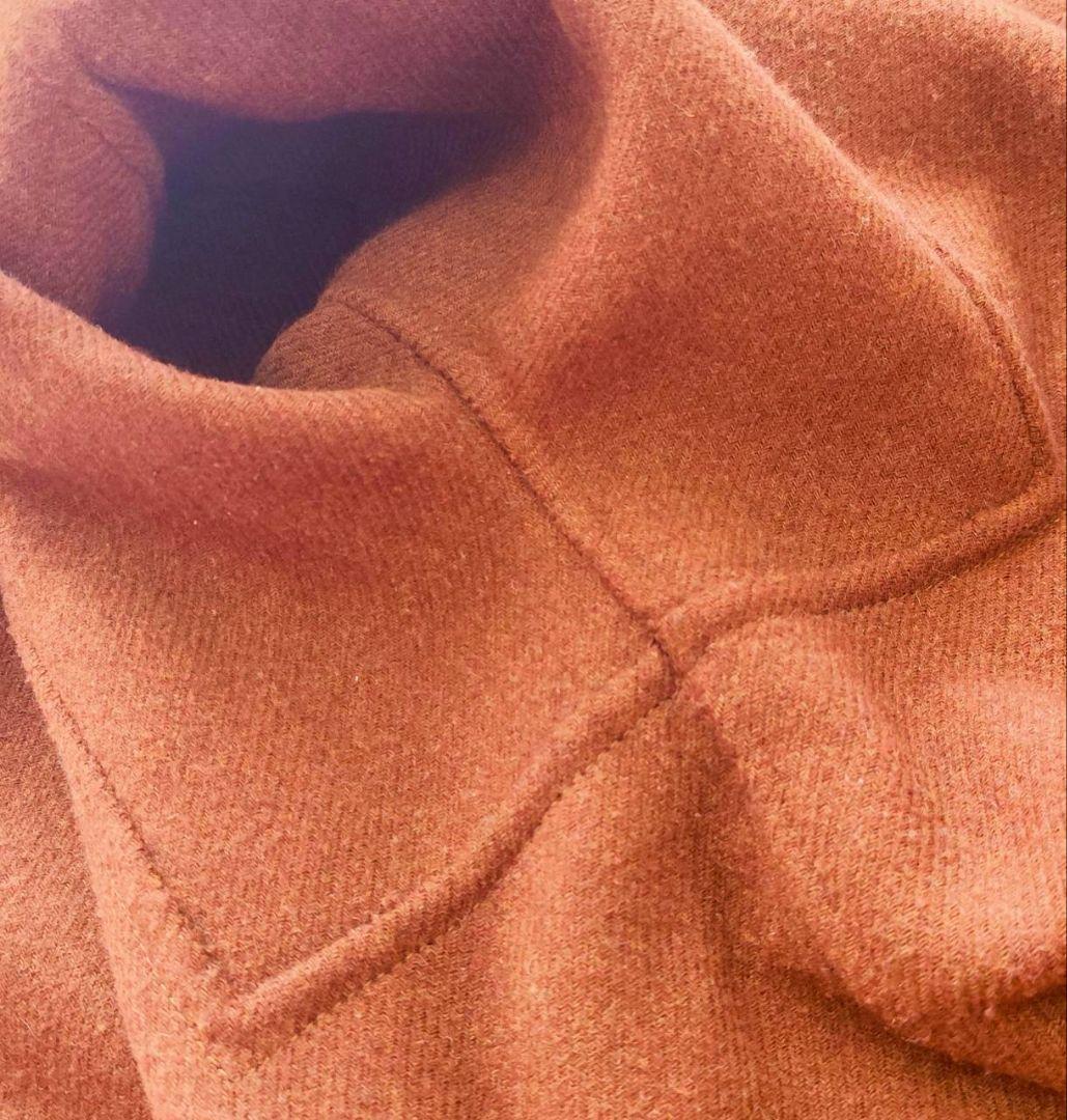 Maxmara クチートアマーノ レザー パイピング ロング コート