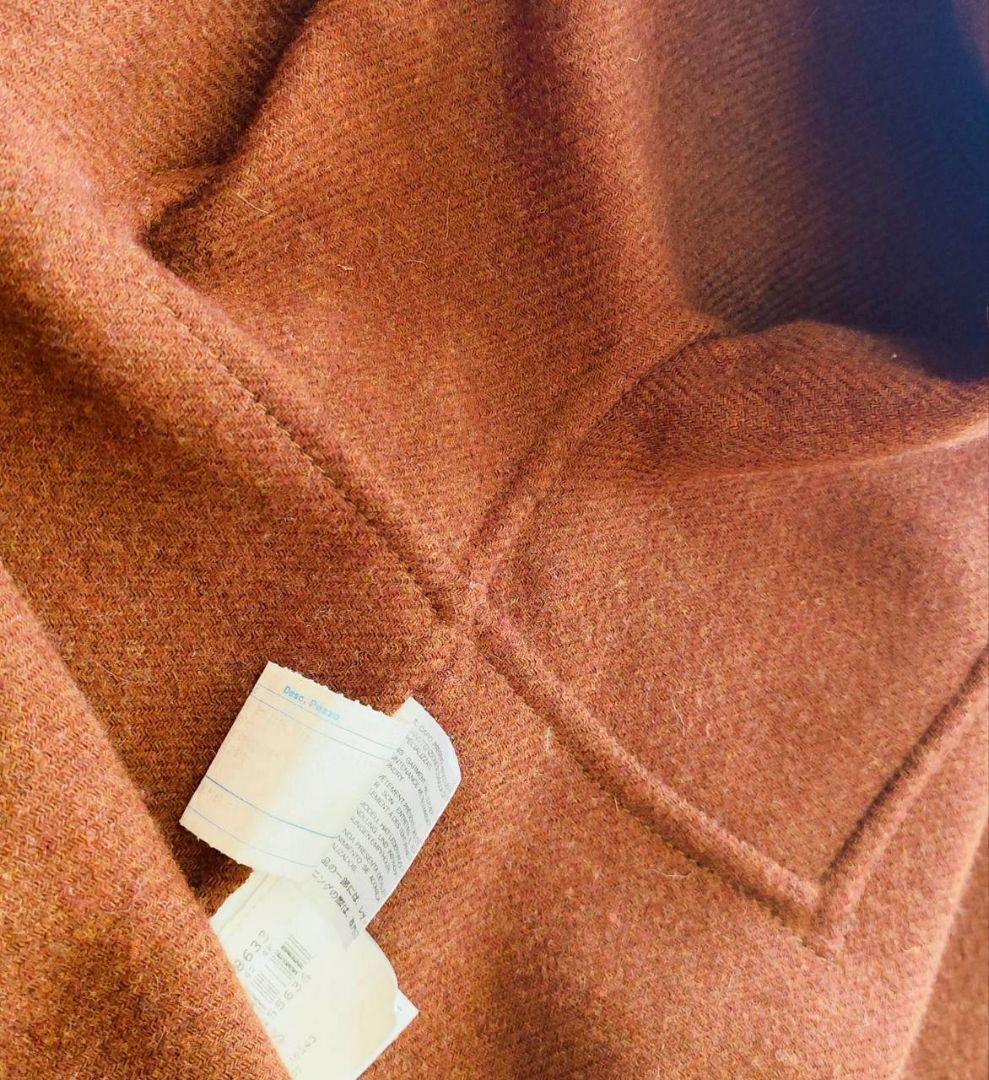 Maxmara クチートアマーノ レザー パイピング ロング コート