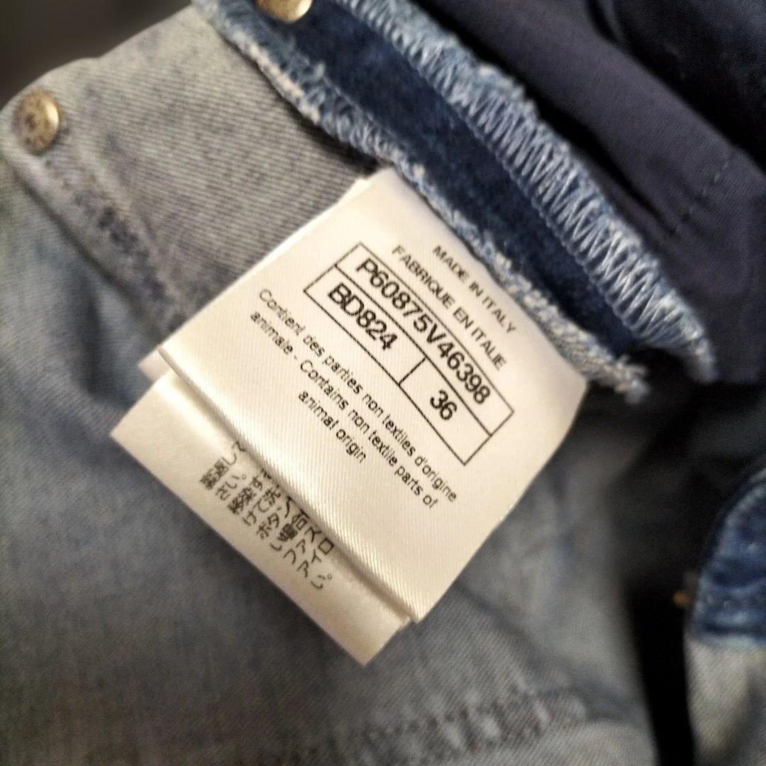 CHANEL 【極美品】チェーンデニムパンツ 36(М)(ハンガー生地タグあり)