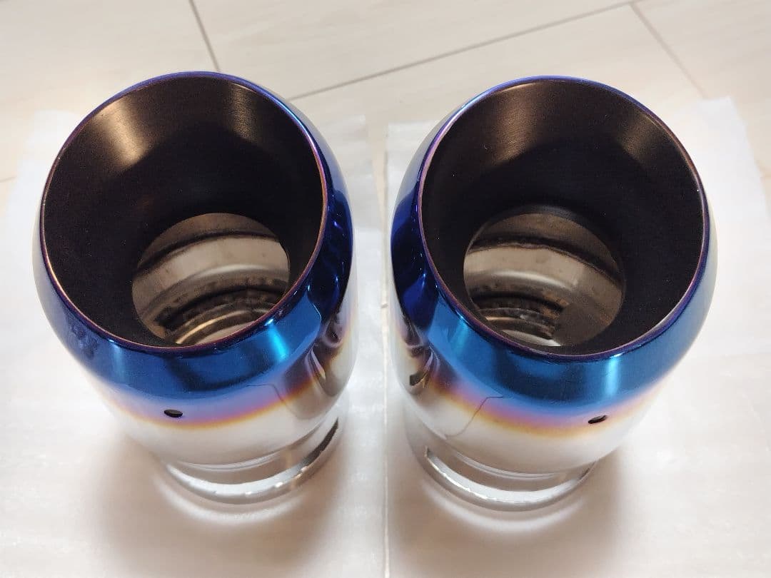 MAZDA3 RIDERSHOUSE製マフラーカッター ユーロ100mm チタン