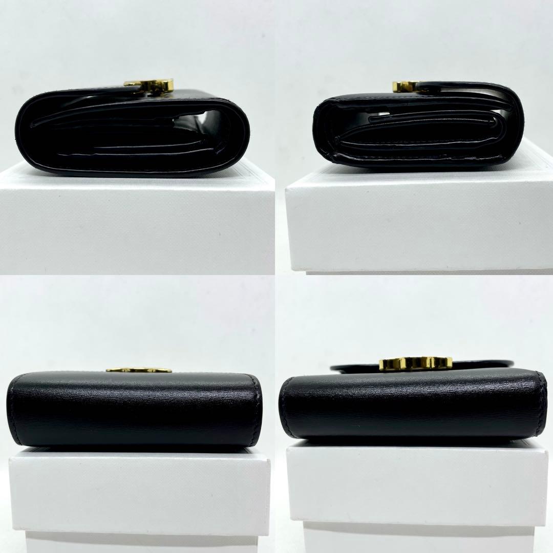 ◆箱・カード付き/極美品/現行◆CELINE スモールフラップウォレット