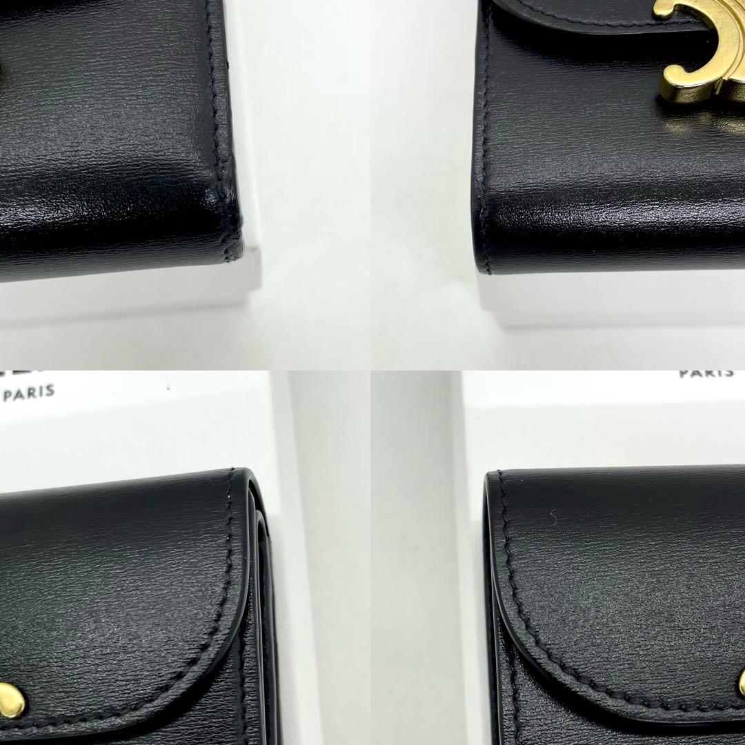 ◆箱・カード付き/極美品/現行◆CELINE スモールフラップウォレット