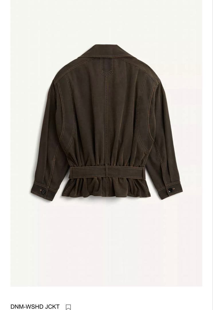 ZARA DNM-WSHD JCKT ダークブラウン XS-S