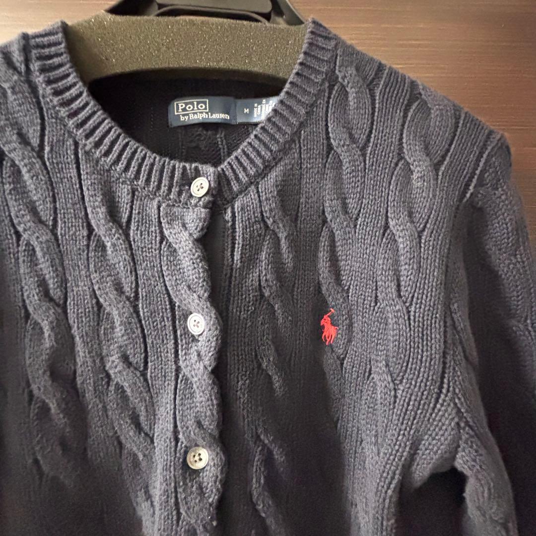 【正規品】Polo Ralph Lauren ネイビー カーディガン Mサイズ