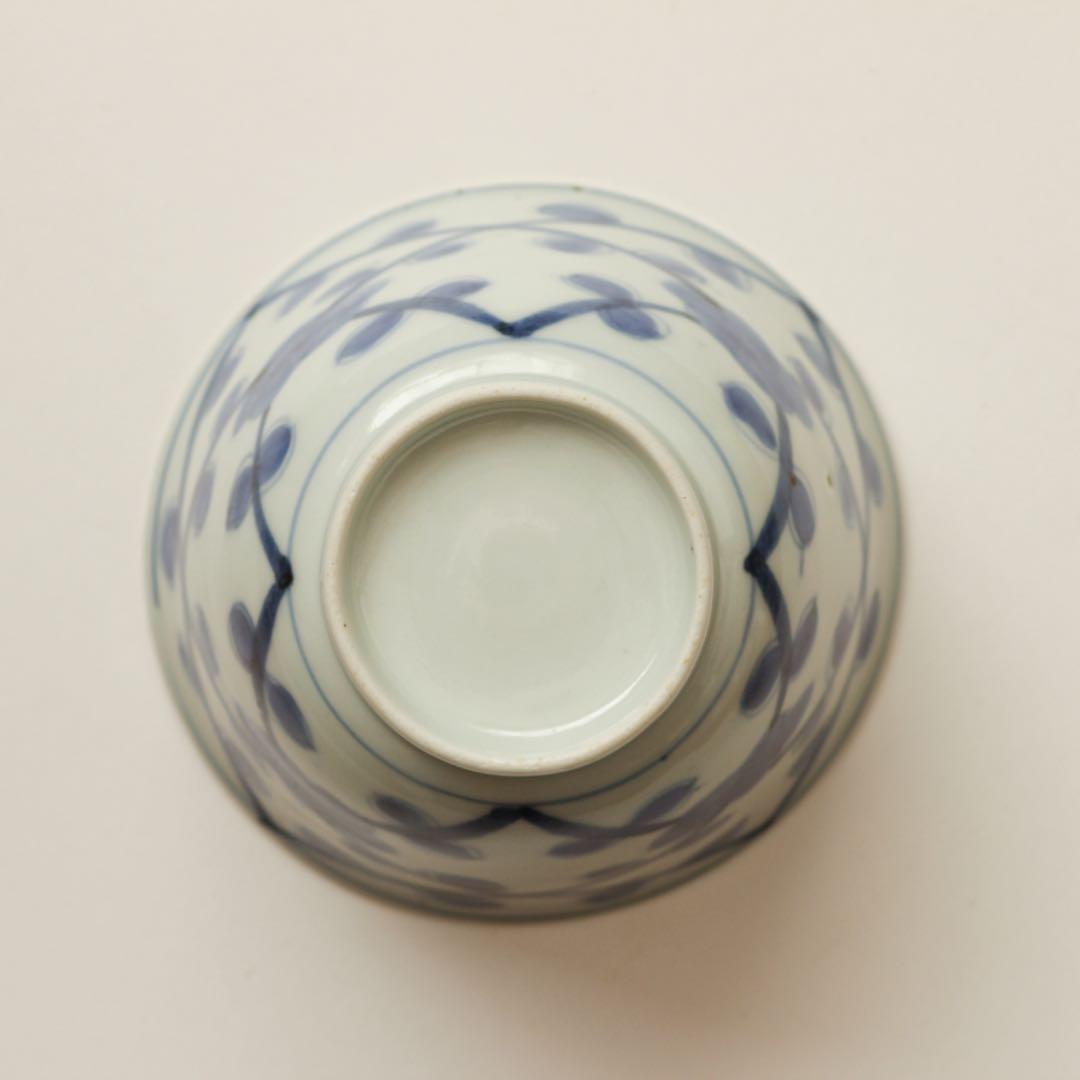 古伊万里　伊万里　江戸　後期　幕末　梅　向付　茶器　煎茶碗　染付　3客セット