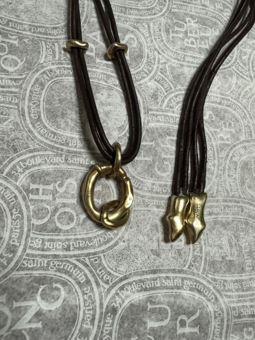 アクセサリー STRONG VOID LEATHER NECKLACE GOLD