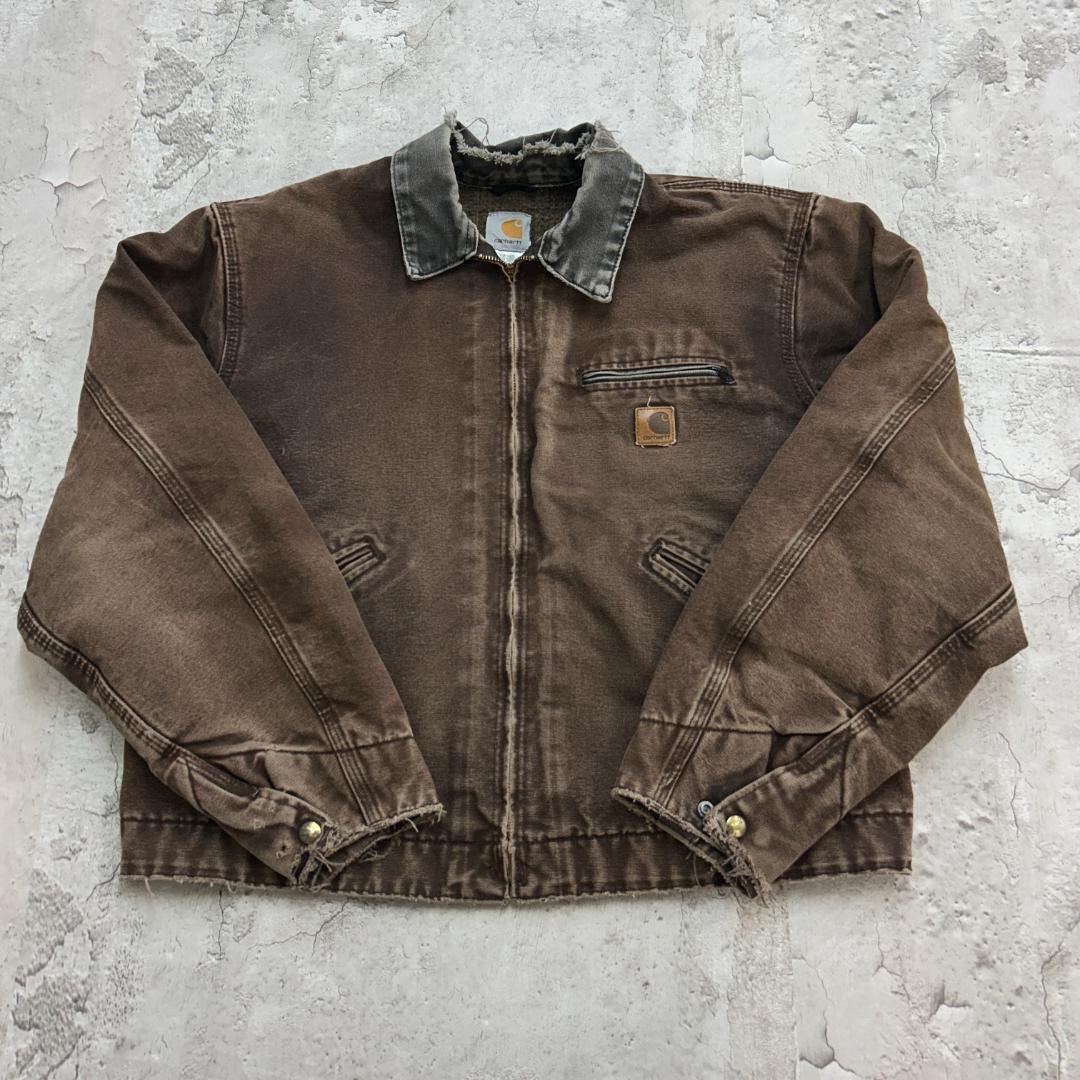 S*U様 Carhartt　デトロイトジャケット　L　DKB　ブラウン　古着