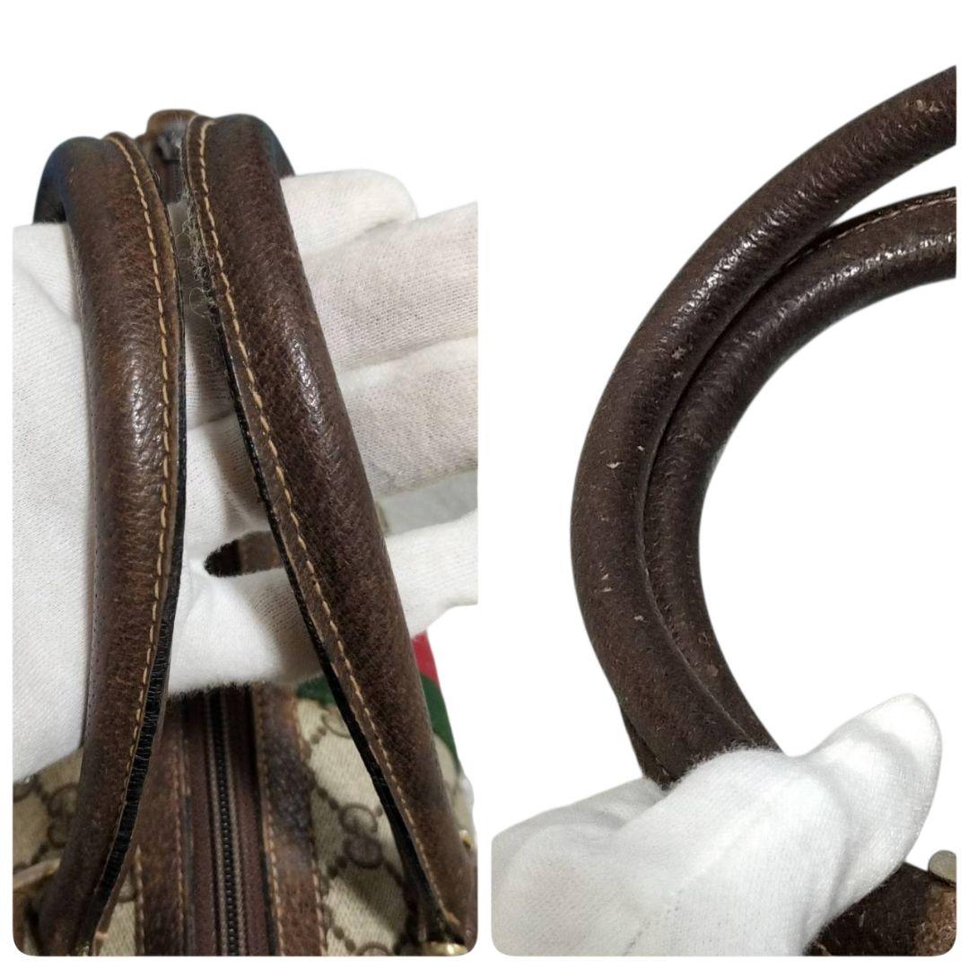 良品 GUCCI グッチ ボストンバック シェリーライン GGスプリーム PVC