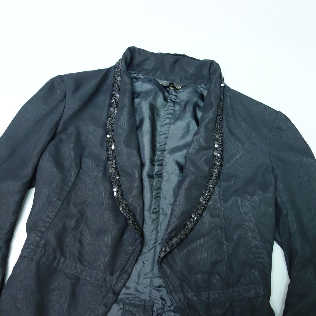 S*）様 60美品 コムデギャルソン スパンコール ボタンレスジャケット S