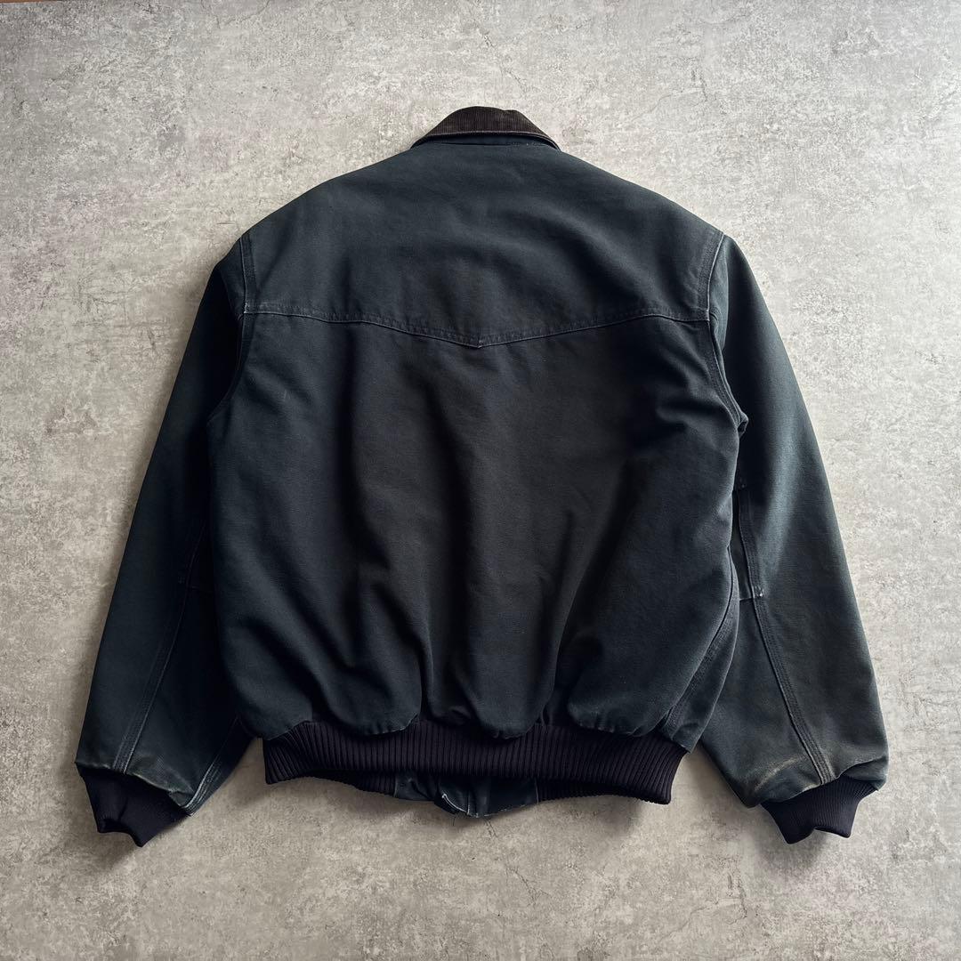 00's USA製■carhartt【L】サンタフェジャケット ブラック 黒