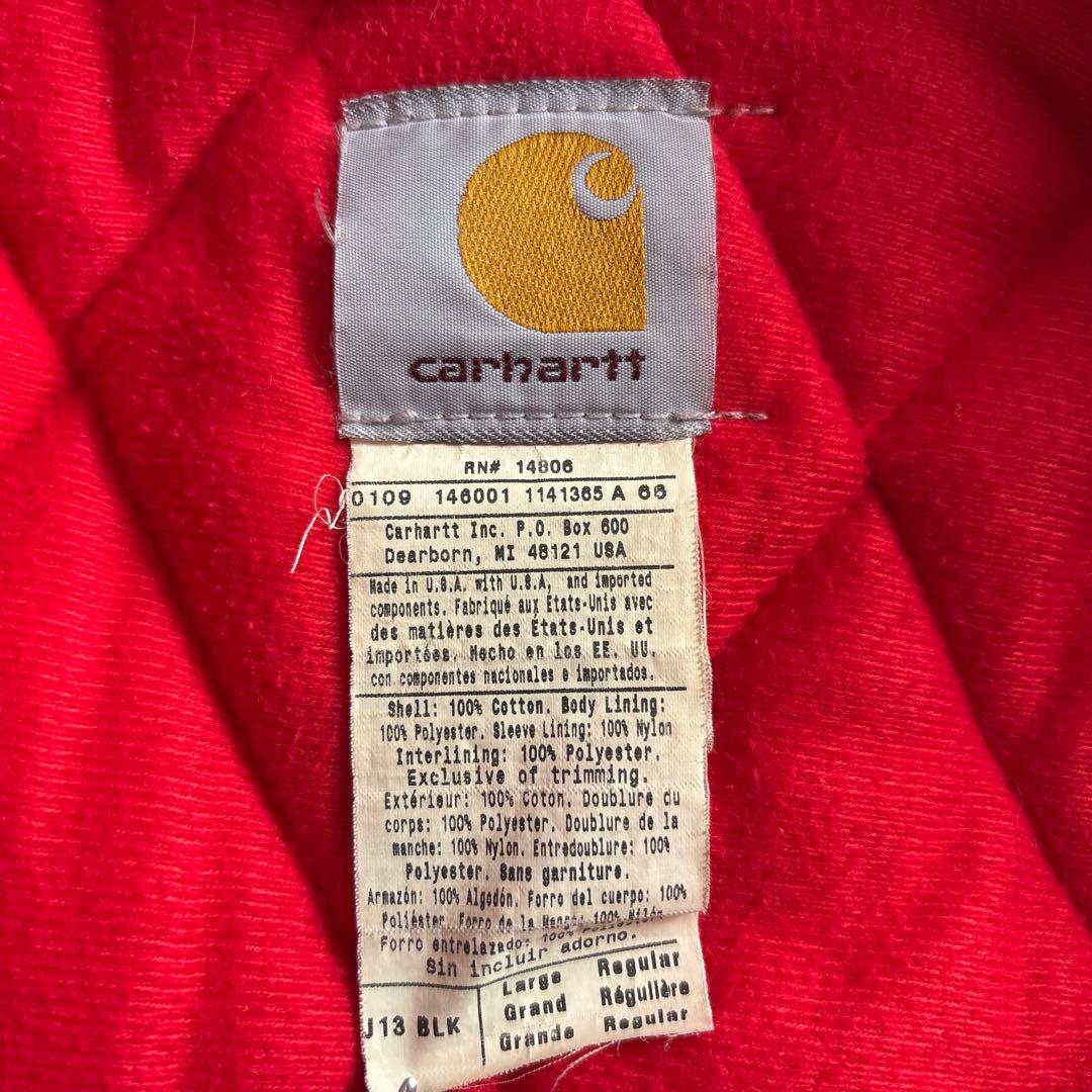 00's USA製■carhartt【L】サンタフェジャケット ブラック 黒
