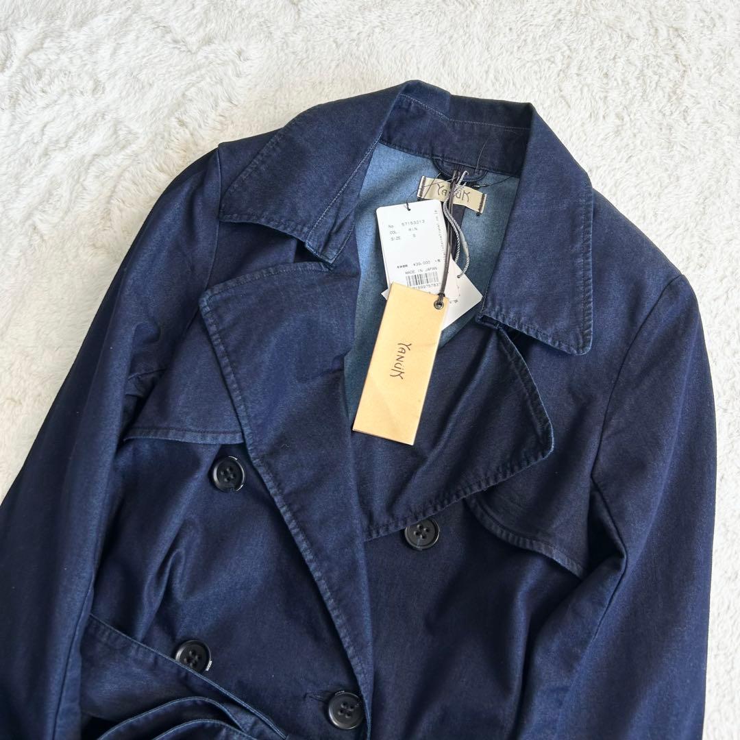 新品タグ付き　YANUK デニム　ベルト付き　トレンチコート