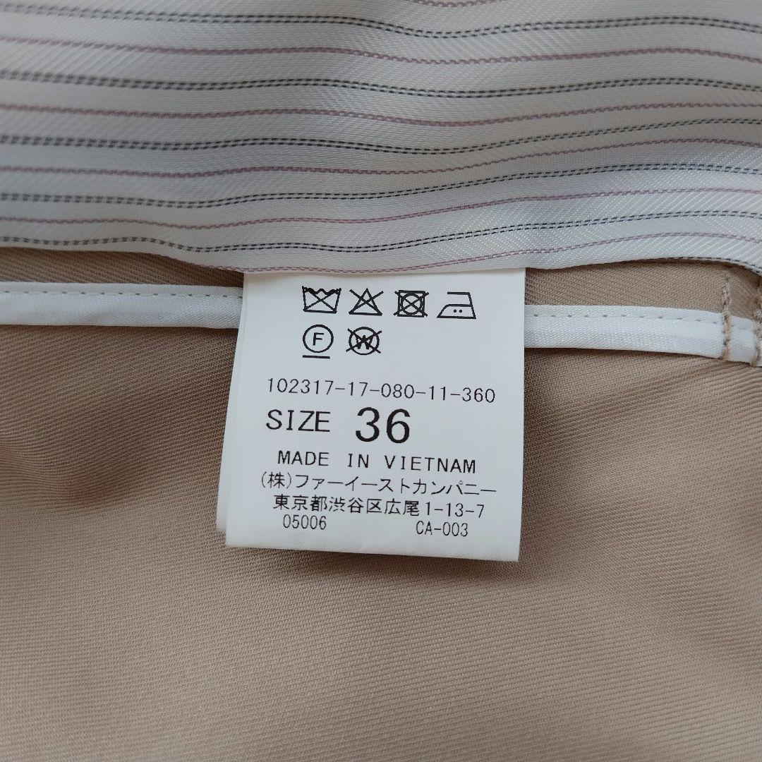 美品✨ANAY 23年 撥水ギャバクルーコート ノーカラー トレンチ 36
