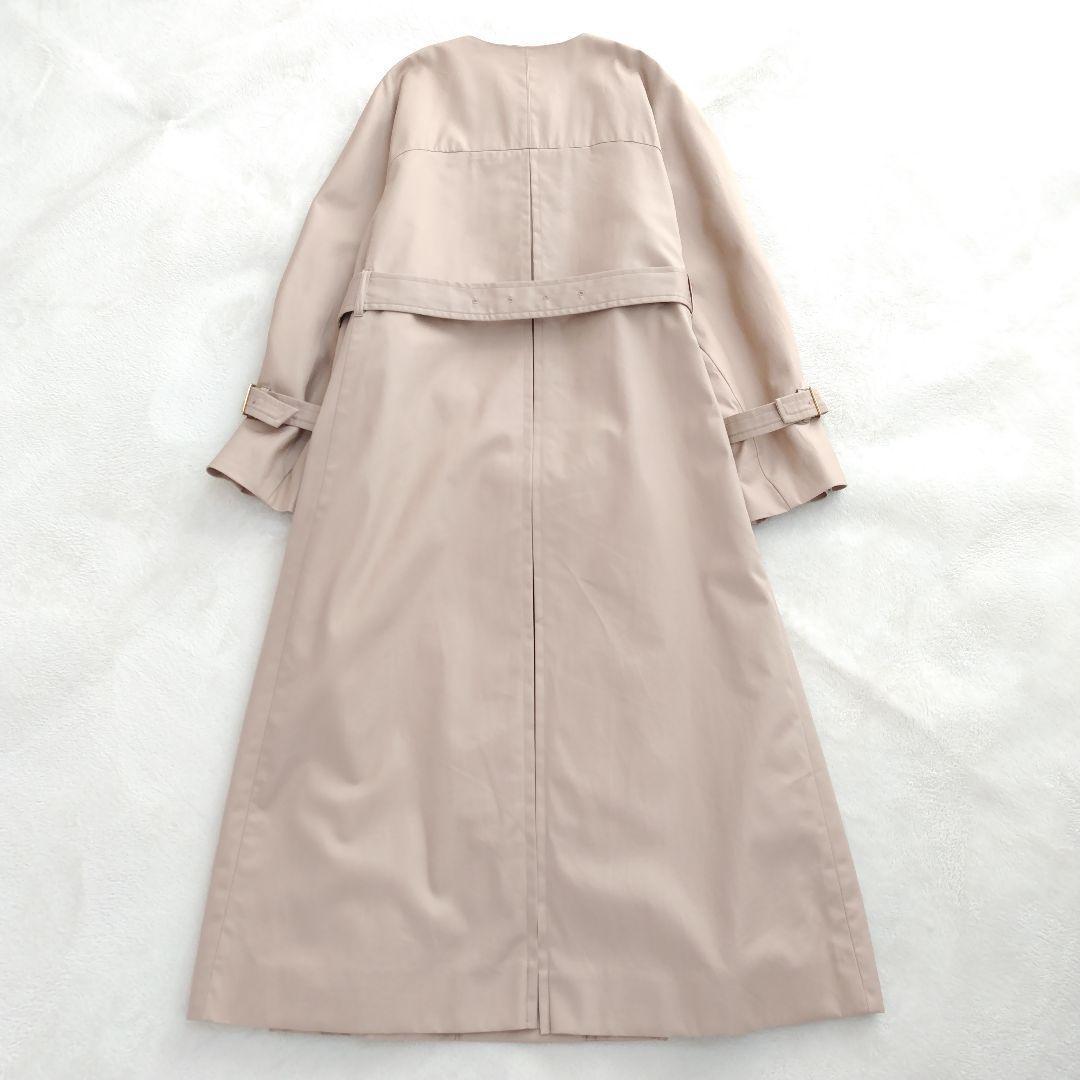 美品✨ANAY 23年 撥水ギャバクルーコート ノーカラー トレンチ 36