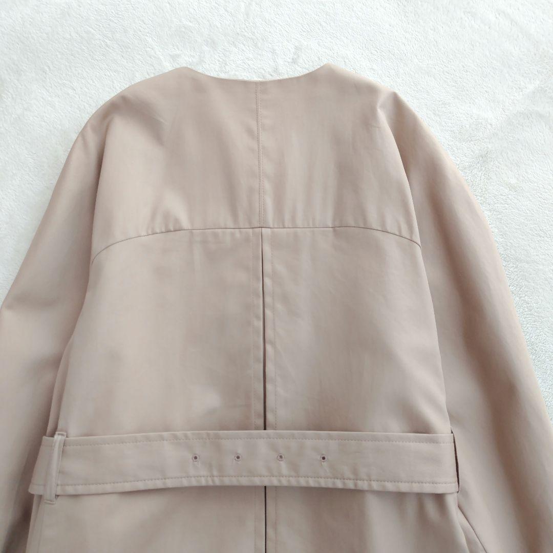 美品✨ANAY 23年 撥水ギャバクルーコート ノーカラー トレンチ 36