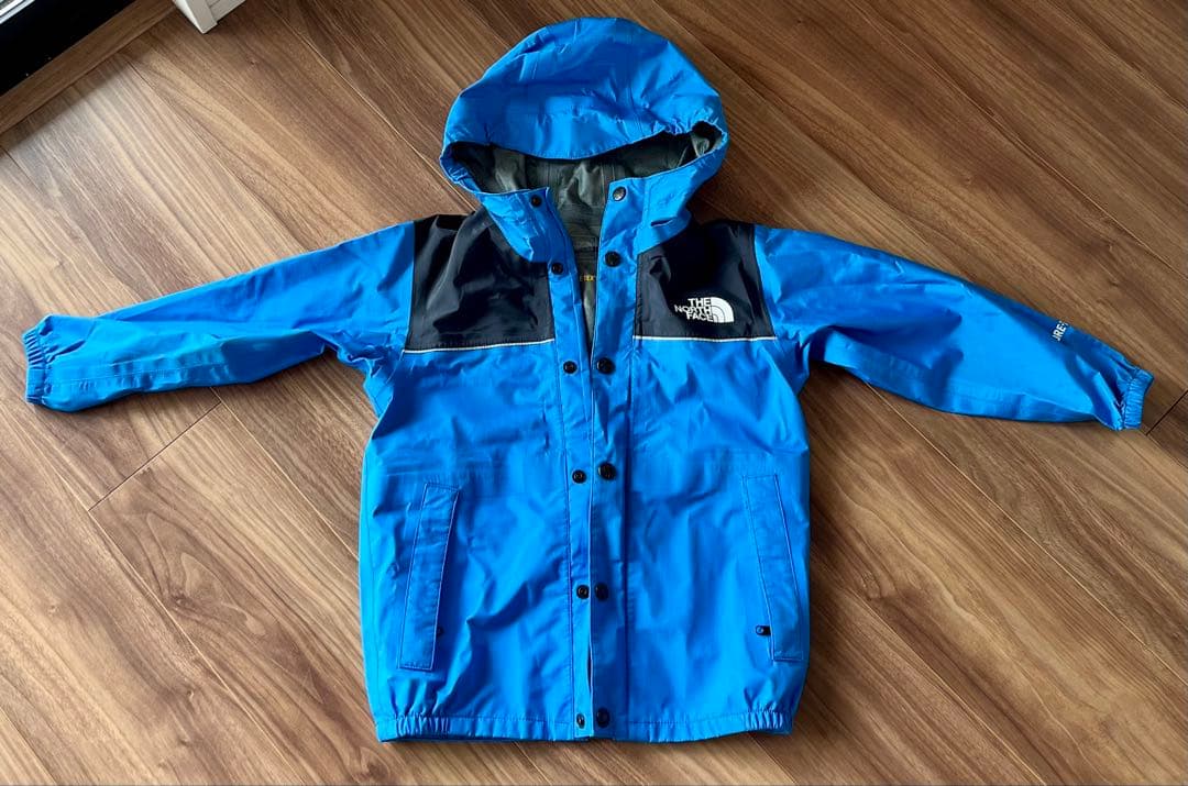 THE NORTH FACE 青色レインスーツ ゴアテックス