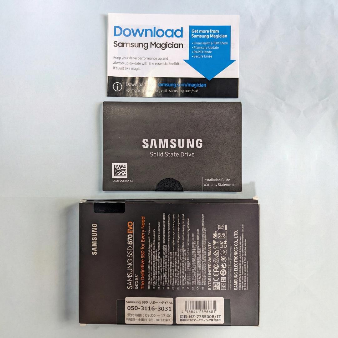 870 EVO 500GB 国内正規品 メーカー保証 使用時間2h 正常100%