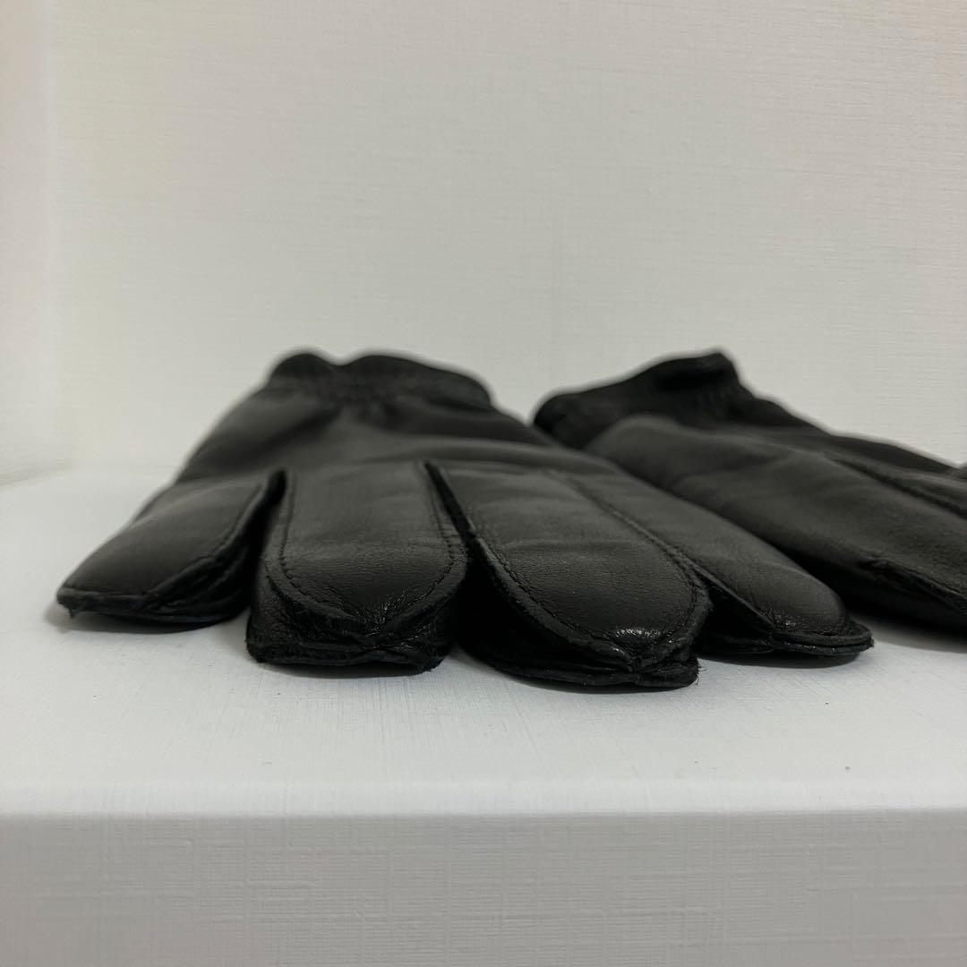 美品❤️MEROLA イタリア製 本革×カシミヤ100% メンズ手袋 ジッパー付