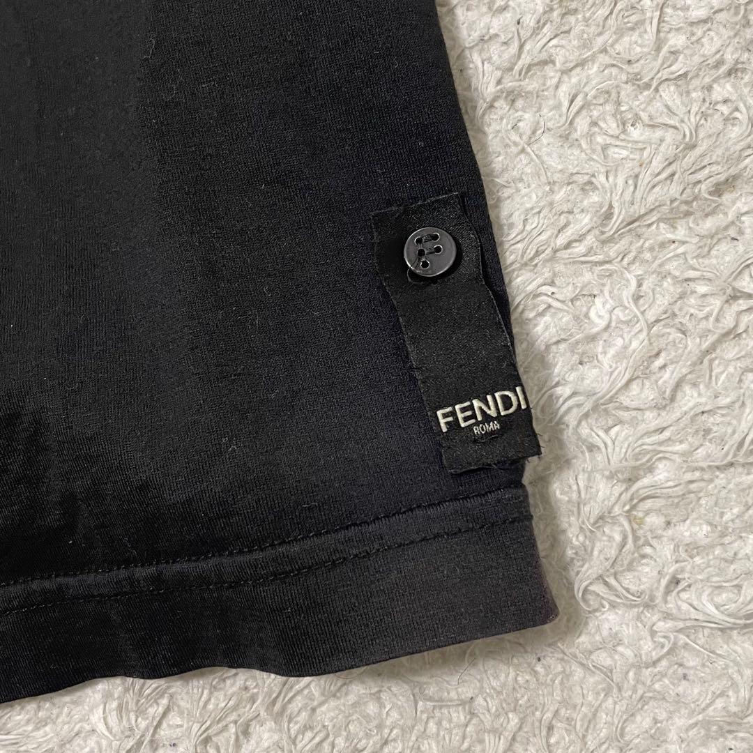 良品 朝倉未来選手着用 FENDI ロゴTシャツ ブラック XLサイズ