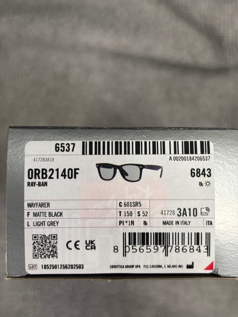 小物 Ray-Ban ORIGINAL WAYFARER CLASSIC 52