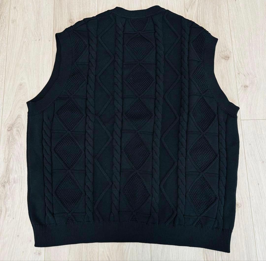 【極美品】FRED PERRY × BEAMS 別注 ケーブルニットベスト　XL