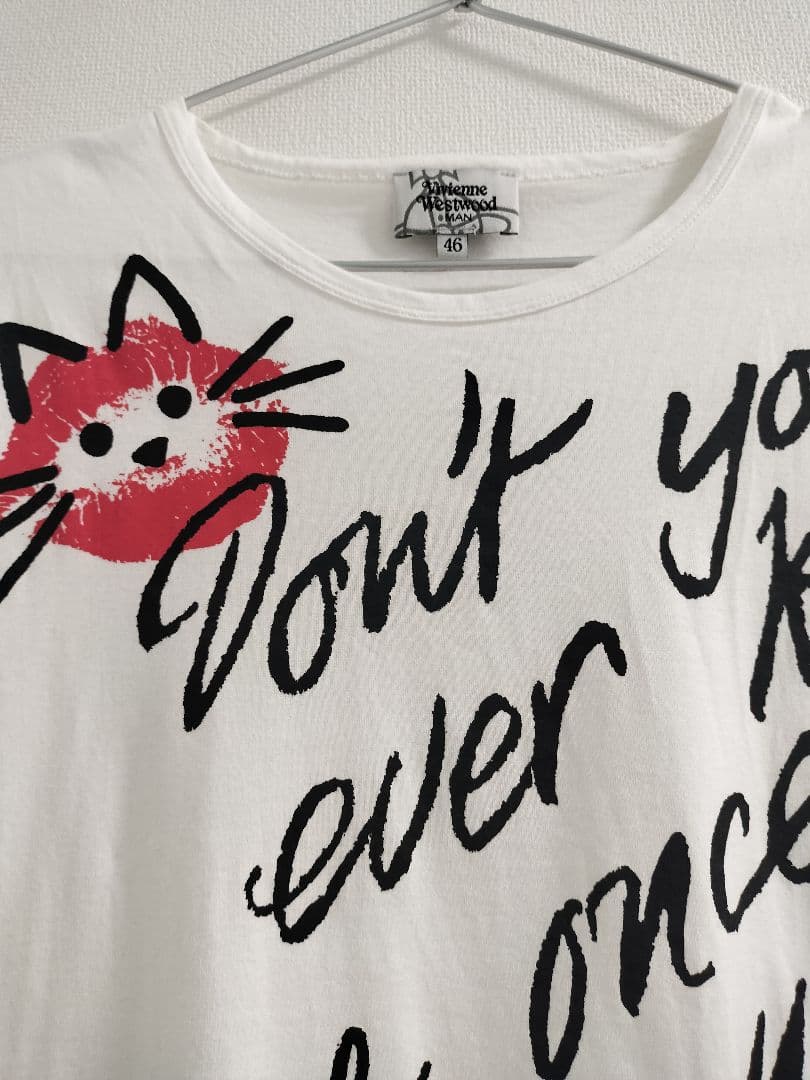 VivienneWestwood　Kiss me キャットTシャツ　オーブ刺繍