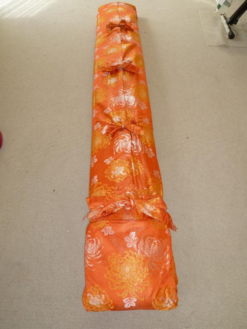 お琴　箏 13弦 オレンジ装飾 和楽器 木製　送料込み