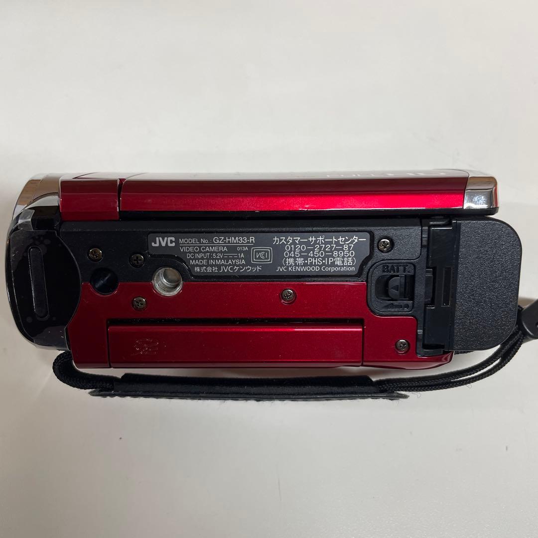 JVlC GZ-HM33-R レッド 充電コード付　動作確認済み　8＊82