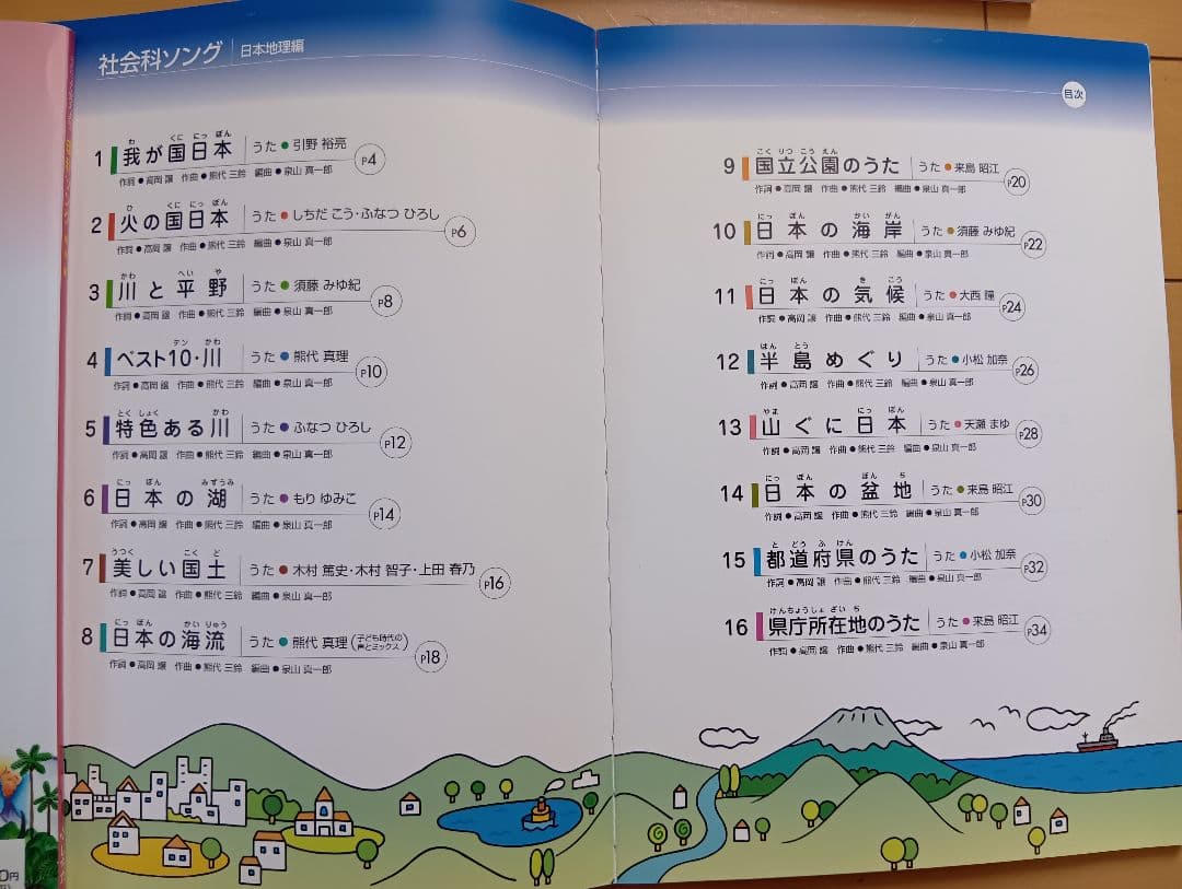 七田式 理科ソング・社会科ソング 4冊セット