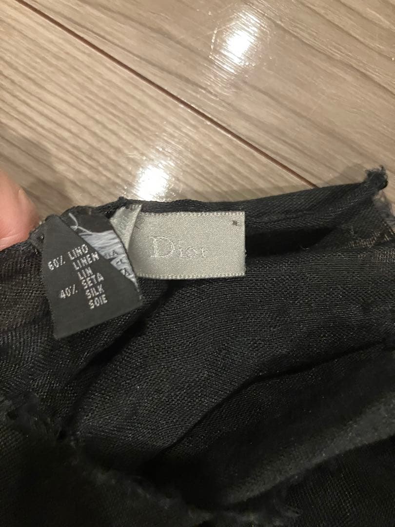 Dior homme エディ期　黒　ストール　ロング