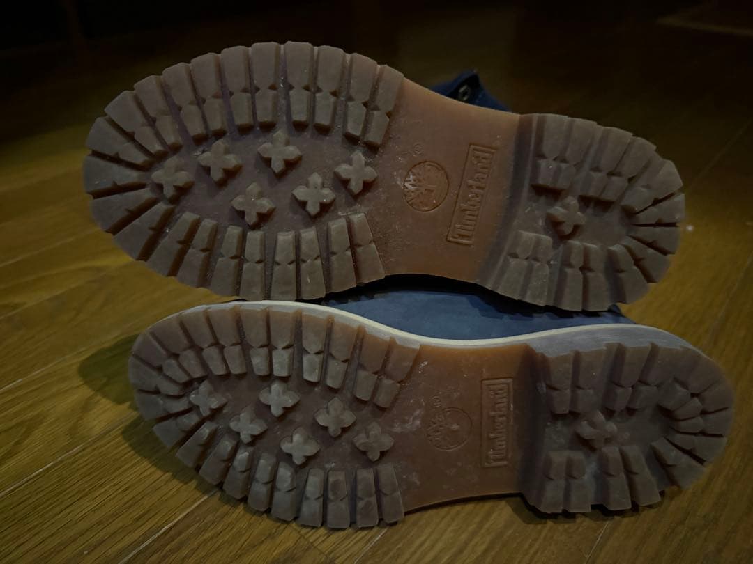 Timberland 防水ワークブーツ 7W ネイビー　最終値下げ