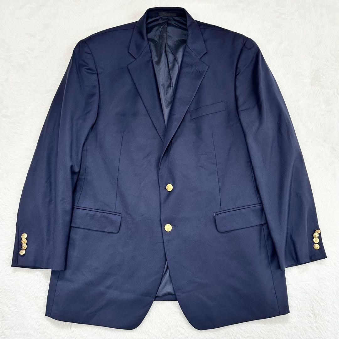 希少 3XL✨ラルフローレン 紺ブレ 金ボタン ネイビー テーラードジャケット