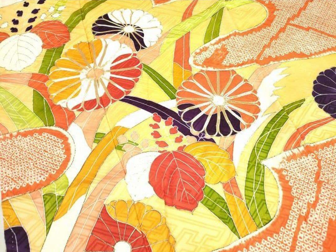 とどたん　豪華振袖 駒刺繍 絞り 渡橋霞花文 絹 逸品 成人式 パーティー