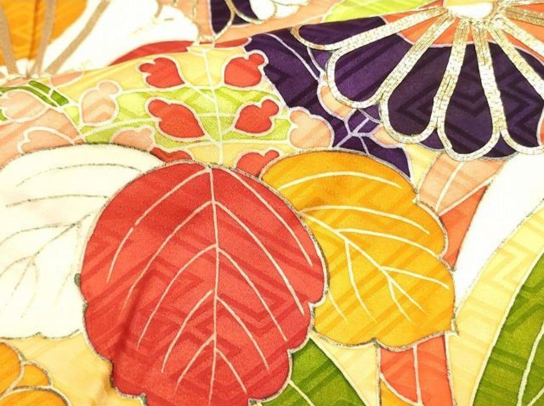 とどたん　豪華振袖 駒刺繍 絞り 渡橋霞花文 絹 逸品 成人式 パーティー
