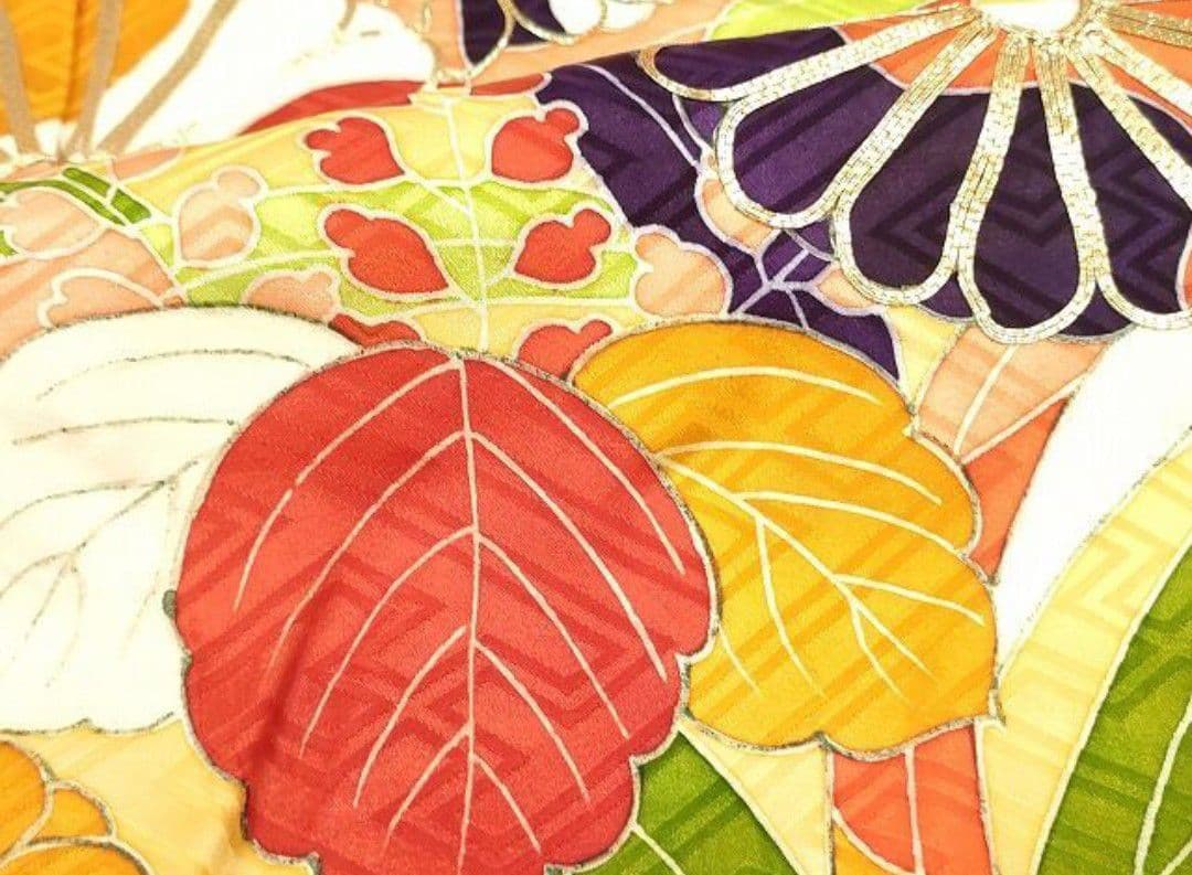 とどたん　豪華振袖 駒刺繍 絞り 渡橋霞花文 絹 逸品 成人式 パーティー