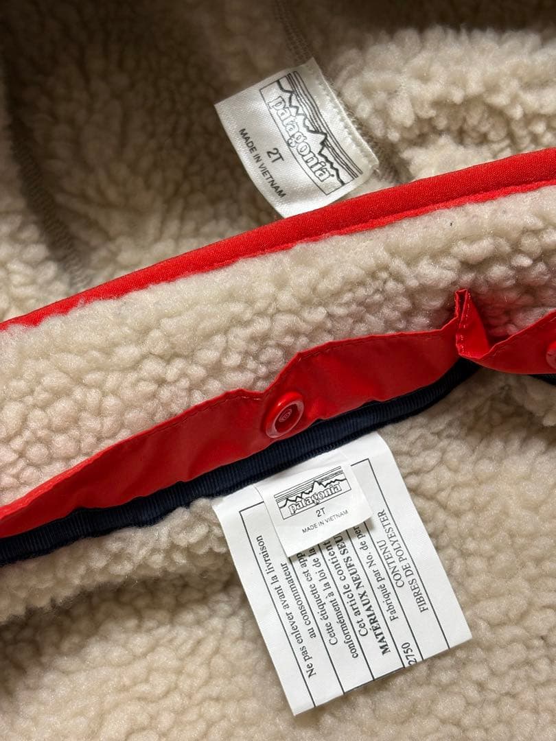 patagonia フード付きアウター 95cm ネイビー、リバーシブル