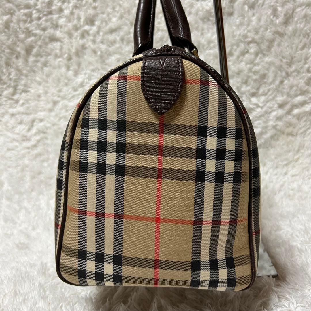 BURBERRY　バーバリー　ノバチェック　ハンドバッグ　ミニボストン　レザー