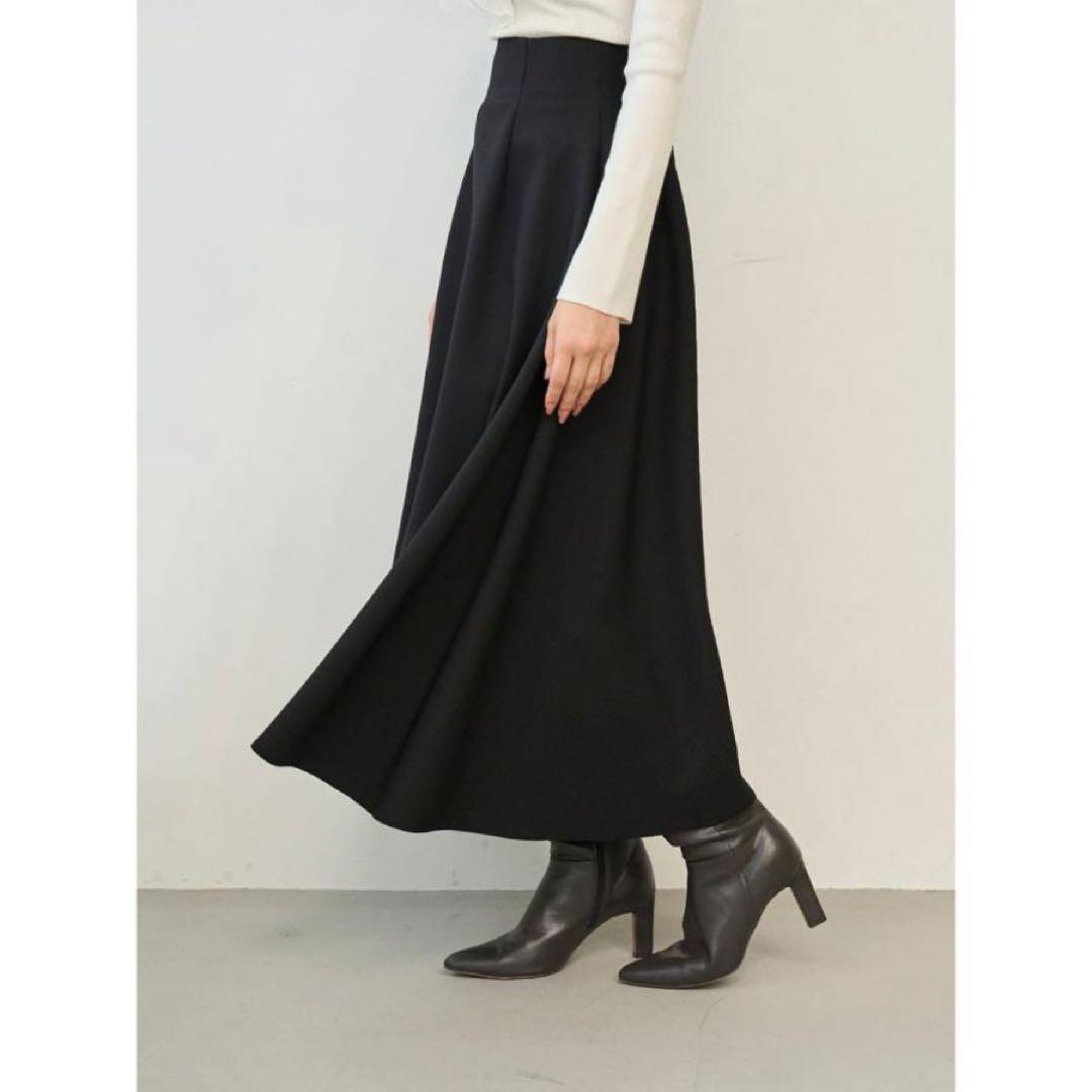 【完売品】Snidel ライトボンディングフレアスカート ブラック