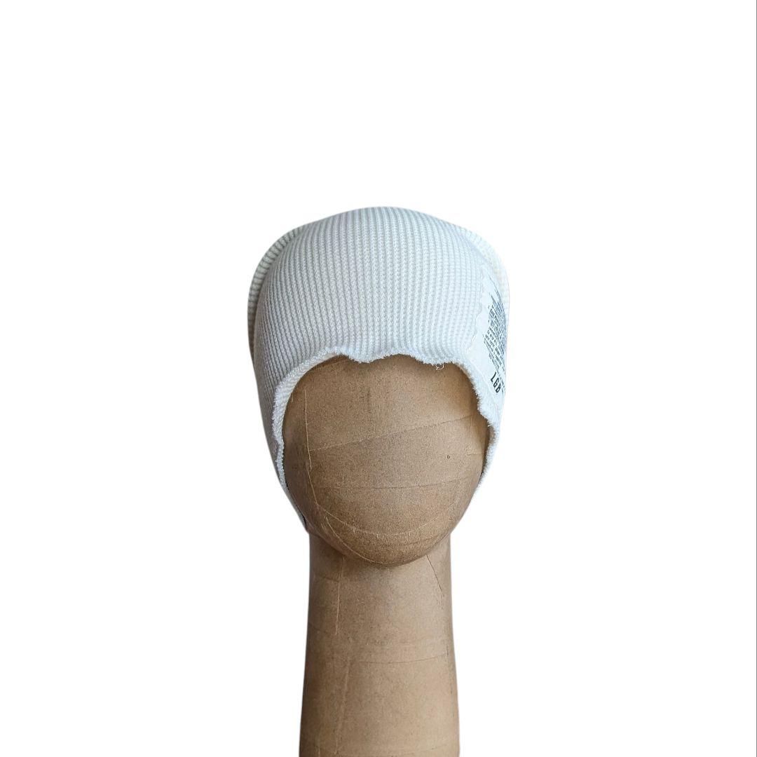 LGB ワッフル ビーニー ニット帽 美品 リバーシブル ホワイト