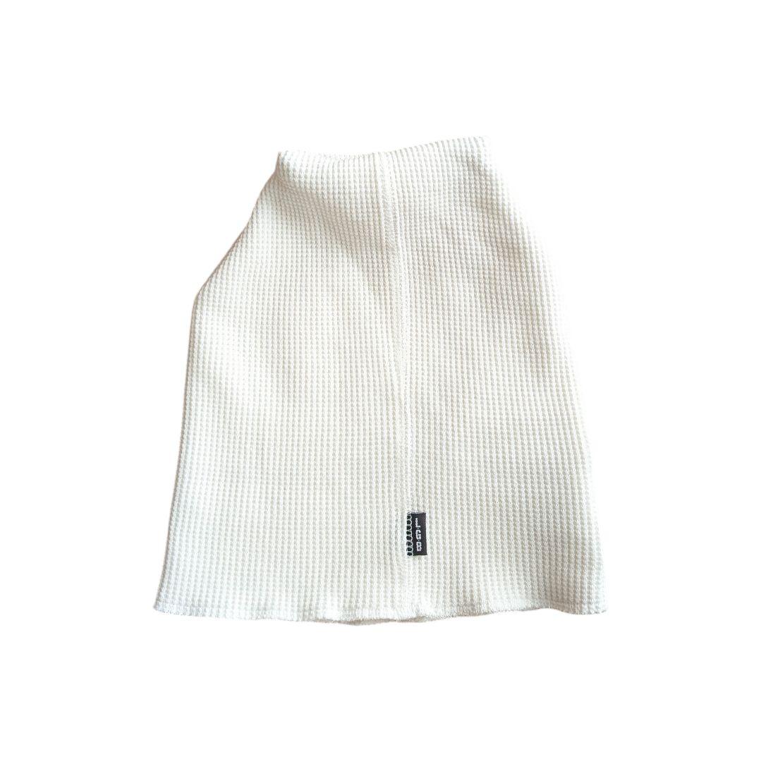 LGB ワッフル ビーニー ニット帽 美品 リバーシブル ホワイト