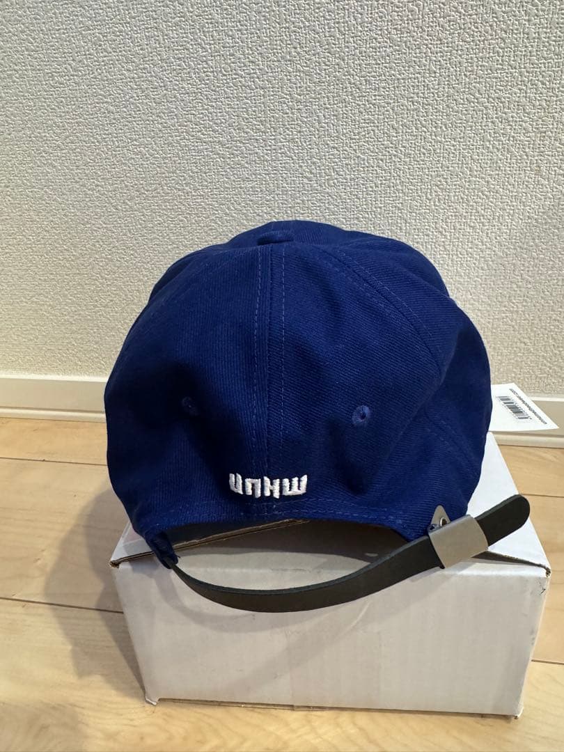 UNNAMED HEADWEAR DEEP LOGO BLUEキャップ 深め