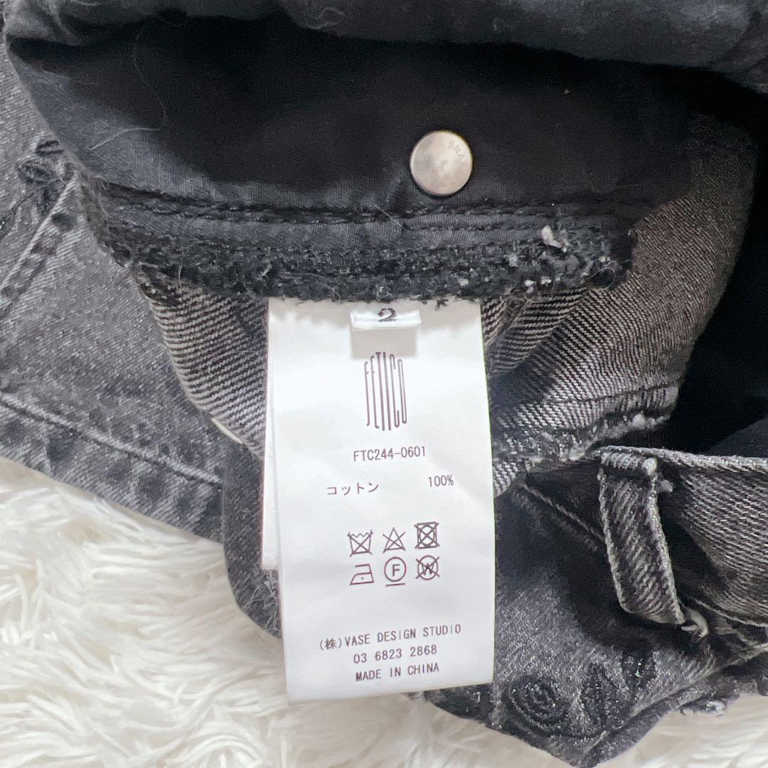 パンツ FETICO FLOWER EMBROIDERED WIDE JEANS 2