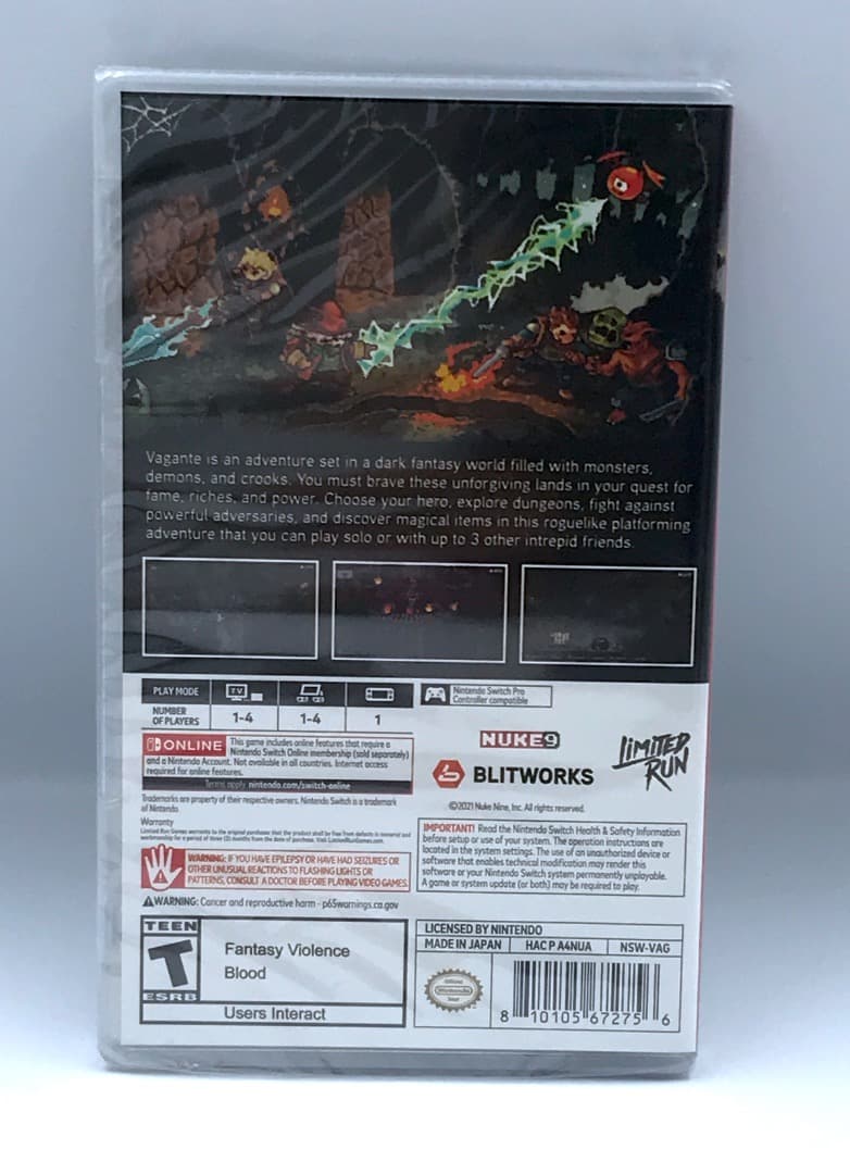 ヴァガンテ Vagante Switch 新品未開封 北米版