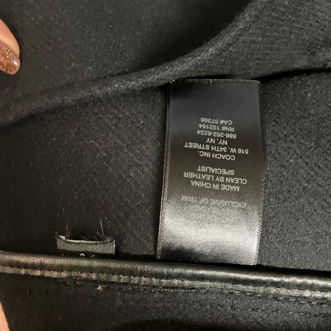 coach ブラック ダッフルコート