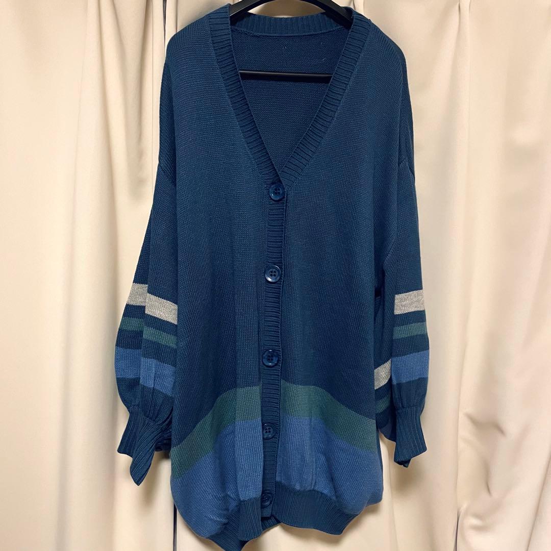 ALAND エーランド あのちゃん コラボ カーディガン sizeF/青
