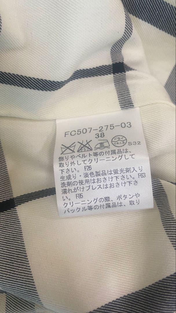 BURBERRY ホワイト トレンチコート 38